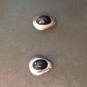 "Silver/Onyx" Earrings